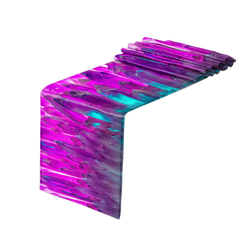 Amethyst Crystals Table Runner