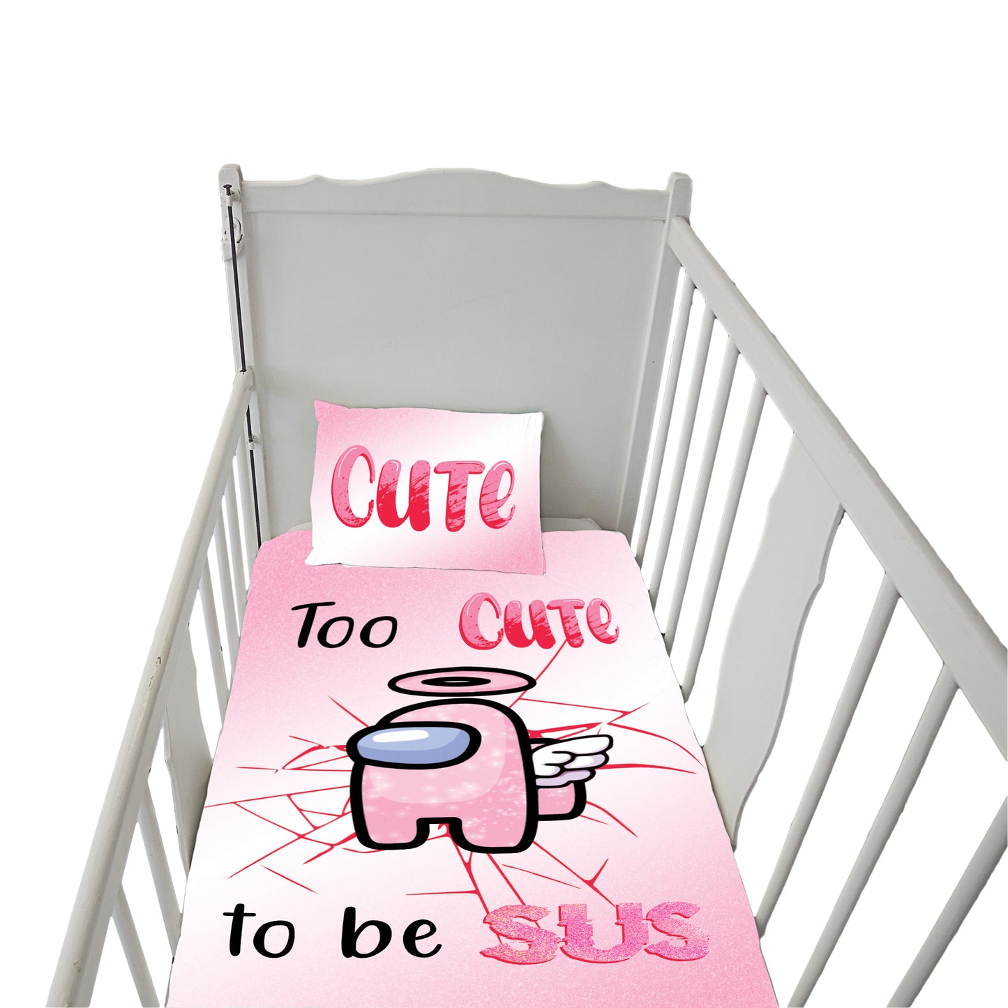 Among us Girl Cot Duvet Set