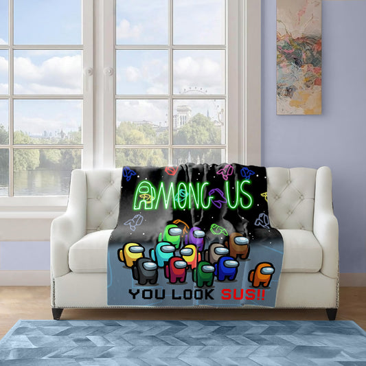 Among Us Team Light Weight Fleece Blanket