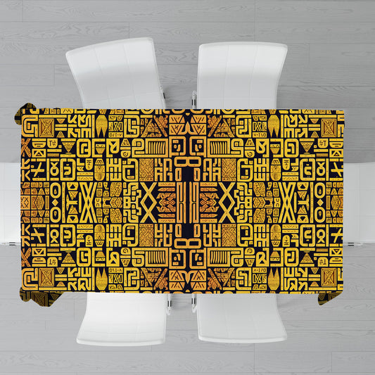 Ancient Text Abstract Rectangle Tablecloth