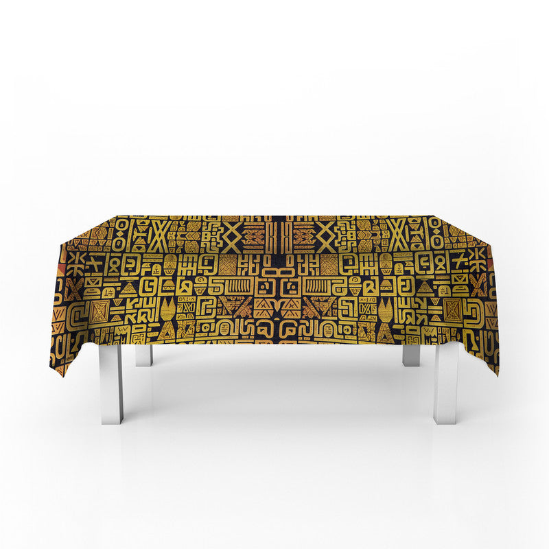 Ancient Text Abstract Rectangle Tablecloth