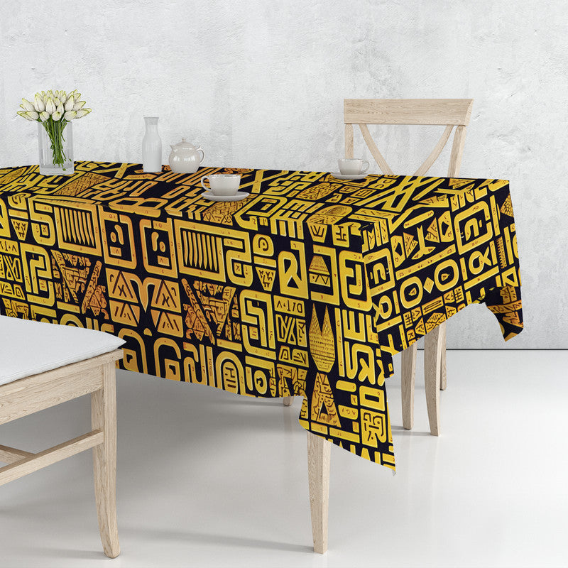 Ancient Text Abstract Rectangle Tablecloth