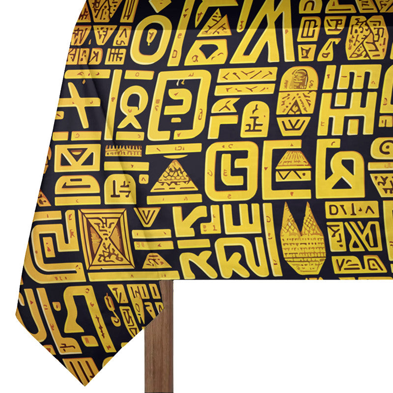 Ancient Text Abstract Rectangle Tablecloth
