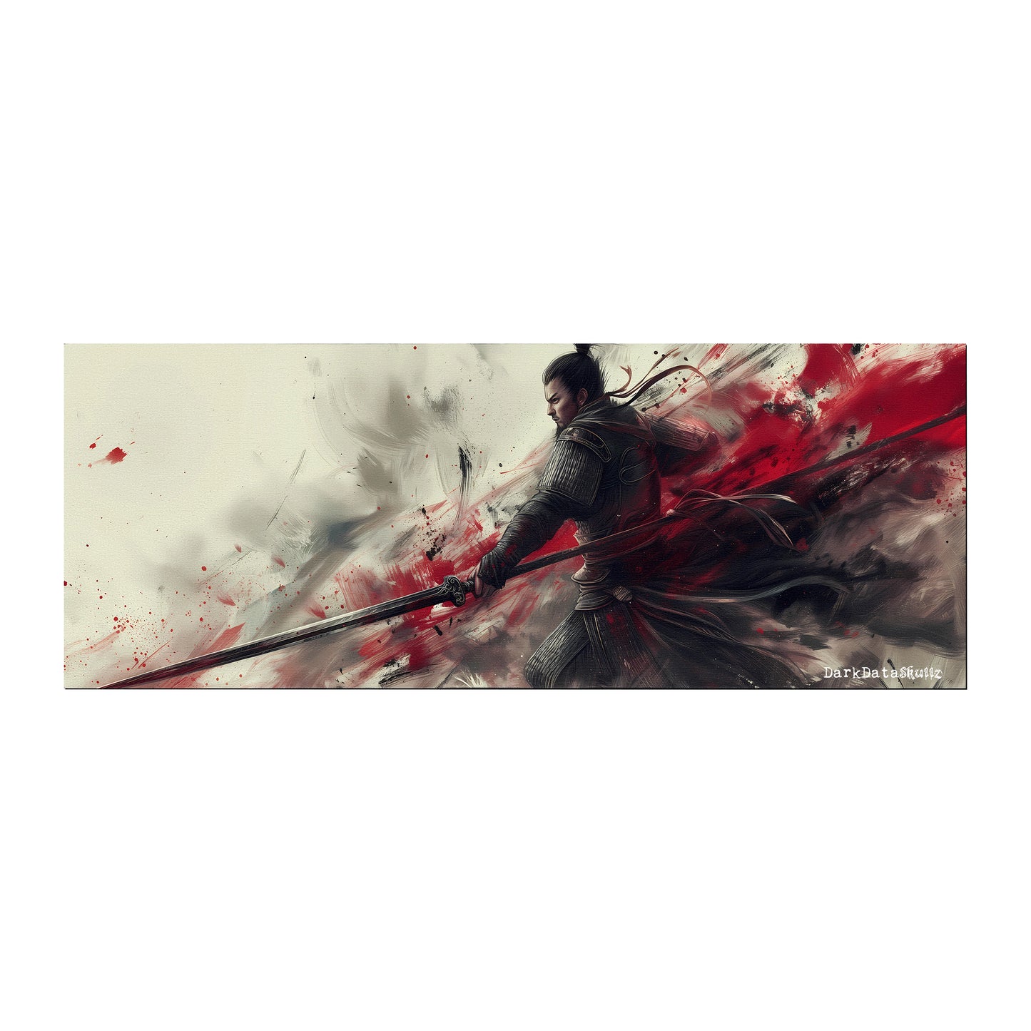 Ancient Chinese Samurai by Wikus Schalkwyk Large Desk Pad