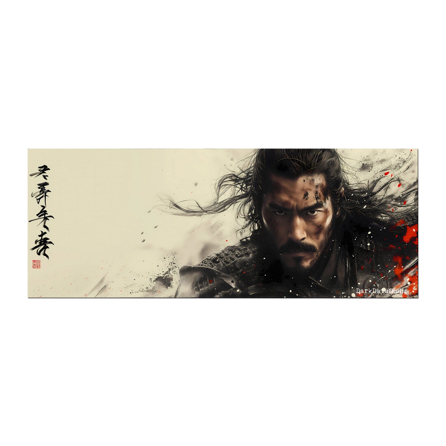 Ancient Chinese Warrior by Wikus Schalkwyk Large Desk Pad