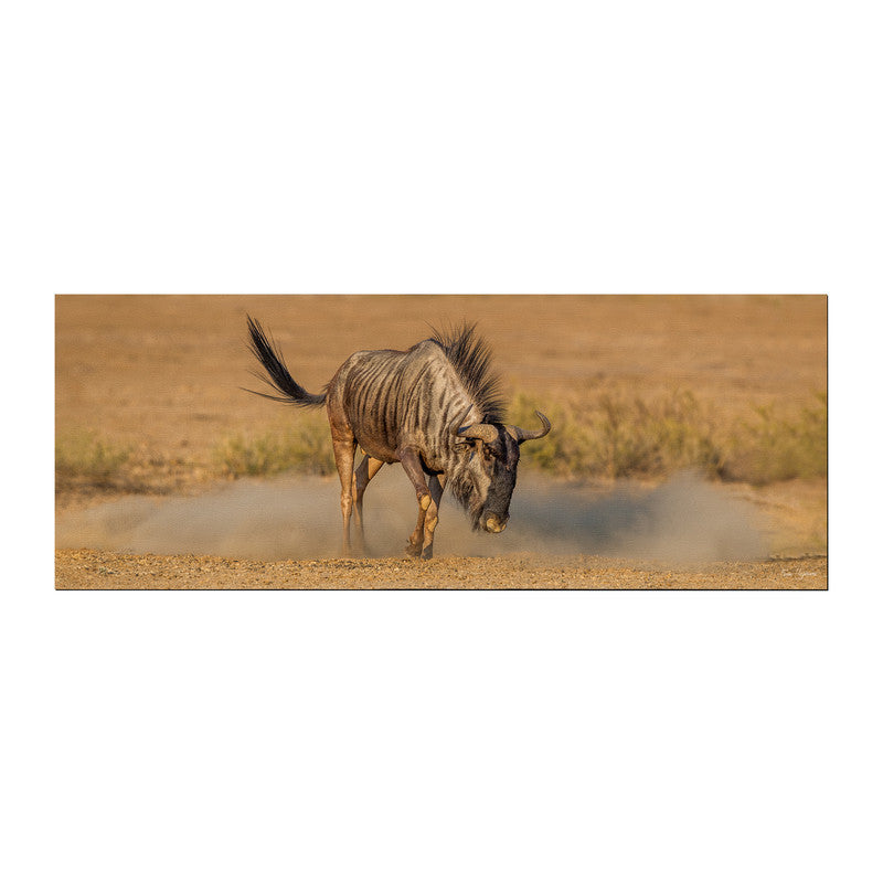 Angry Blue Wildebeest Large Desk Pad by Fanie Heymans