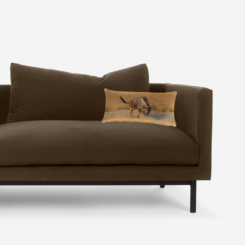 Angry Blue Wildebeest Oblong Luxury Scatter by Fanie Heymans