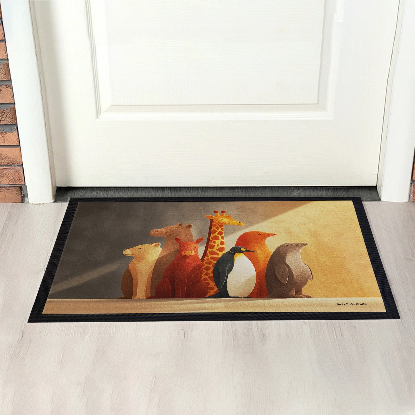 Animal Parade Door Mat by Wikus Schalkwyk