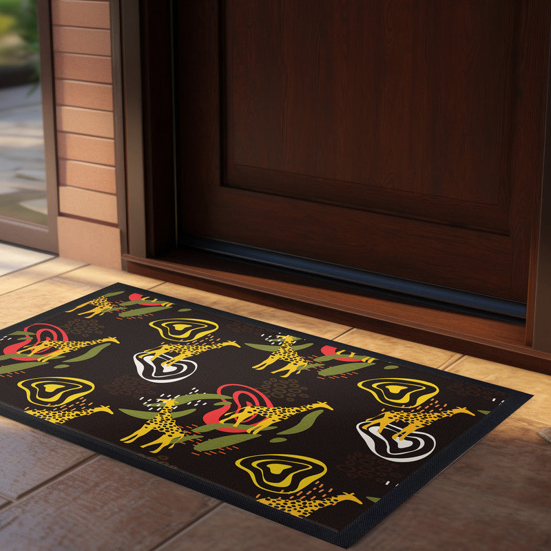 Animated Giraffe Door Mat