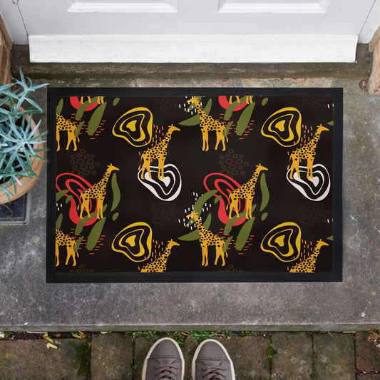 Animated Giraffe Door Mat
