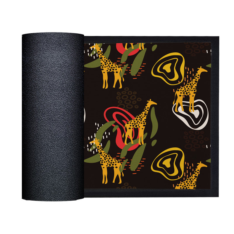 Animated Giraffe Door Mat