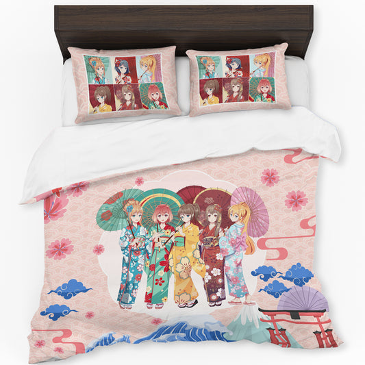 Anime Princess Kids Duvet Cover Set