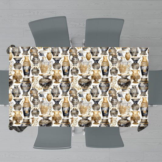 Antique Crecian Pots Rectangle Tablecloth