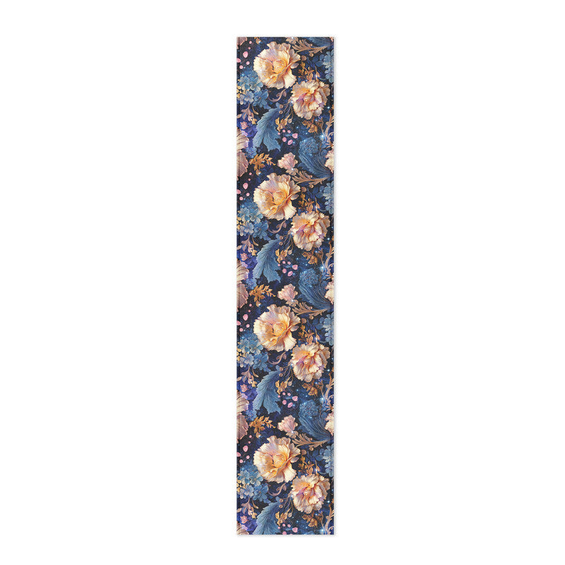 Antique Gold and Blue Table Runner
