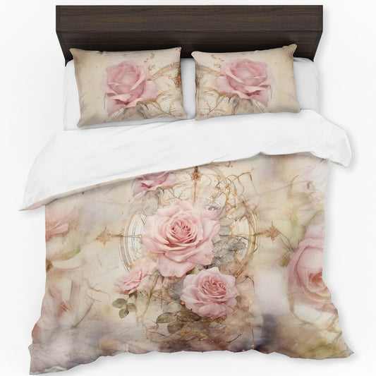 Antique Rose Bouquet Duvet Cover Set