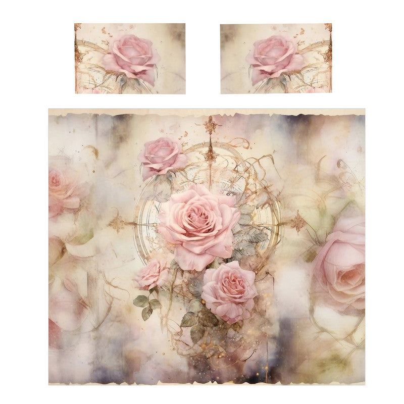 Antique Rose Bouquet Duvet Cover Set