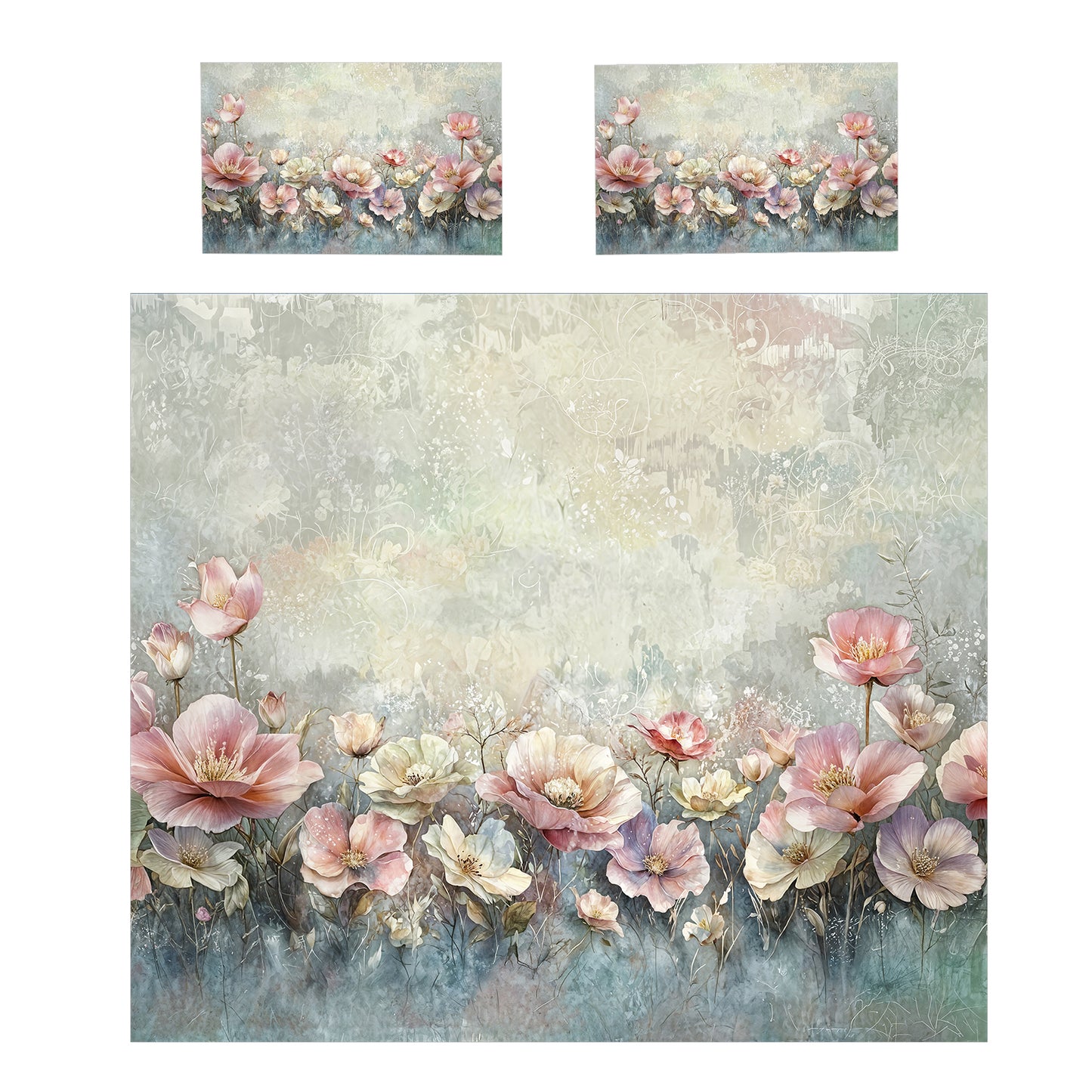 Antique Floral Duvet Cover Set