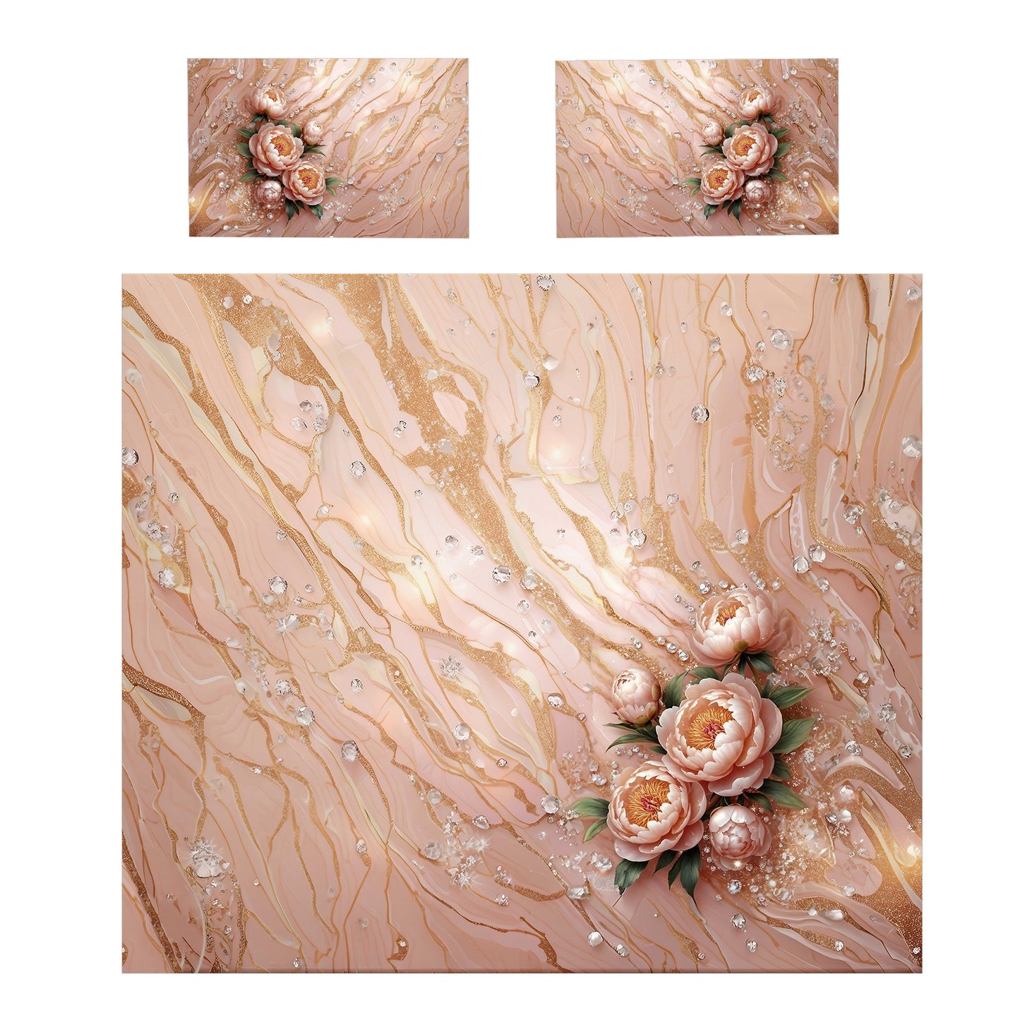Antique Peonies Duvet Cover Set