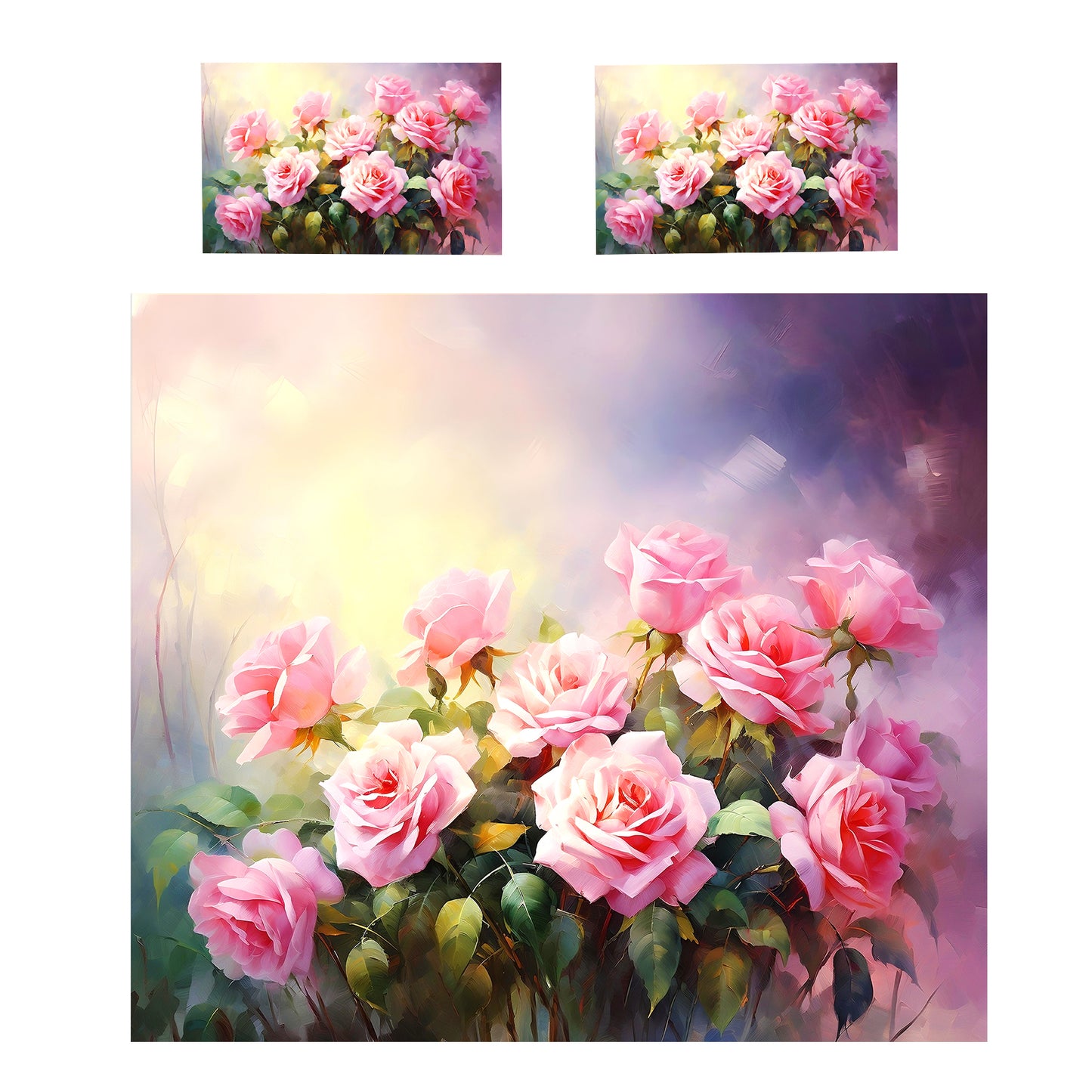 Antique Rose Poetry Duvet Cover Set