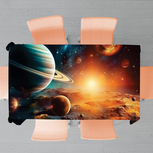 Apollo Saturn Rectangle Tablecloth