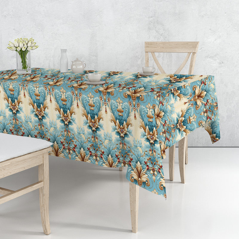 Aqua And Cream Rectangle Tablecloth