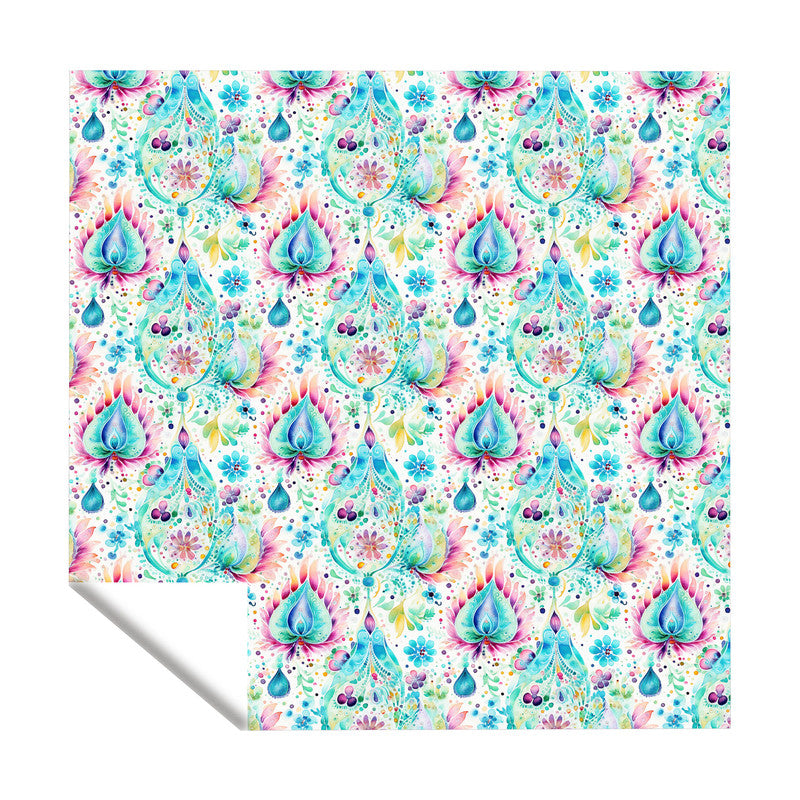 Aqua And White Square Tablecloth
