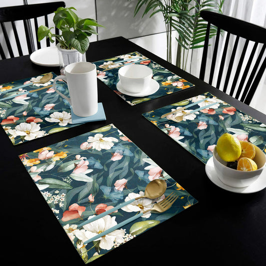 Aqua Leaves Mix Placemats by Mark van Vuuren