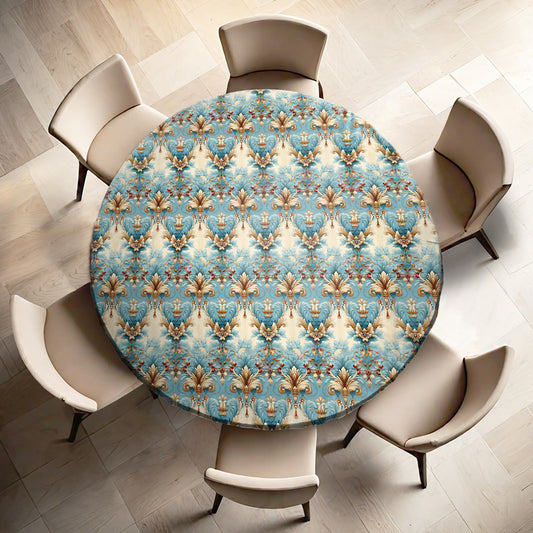 Aqua Round Tablecloth