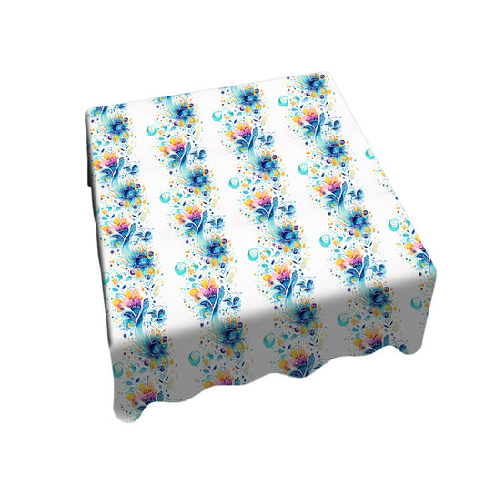 Aqua Splash Square Tablecloth