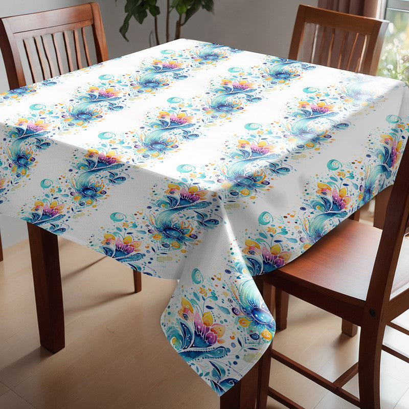 Aqua Splash Square Tablecloth