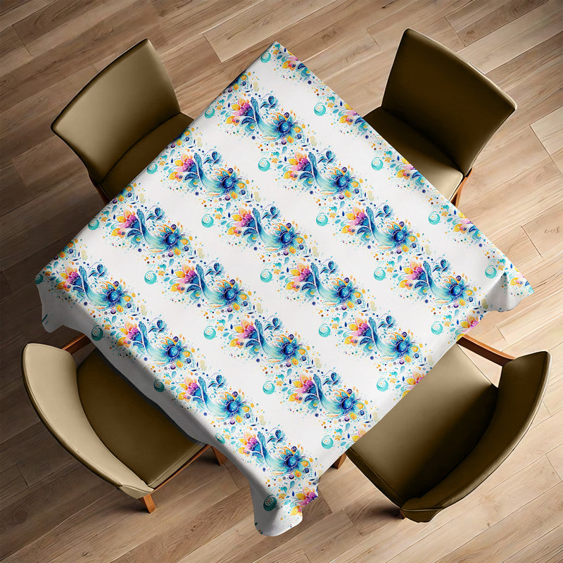 Aqua Splash Square Tablecloth