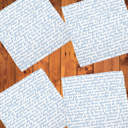 Art Of Blue Letters Napkins