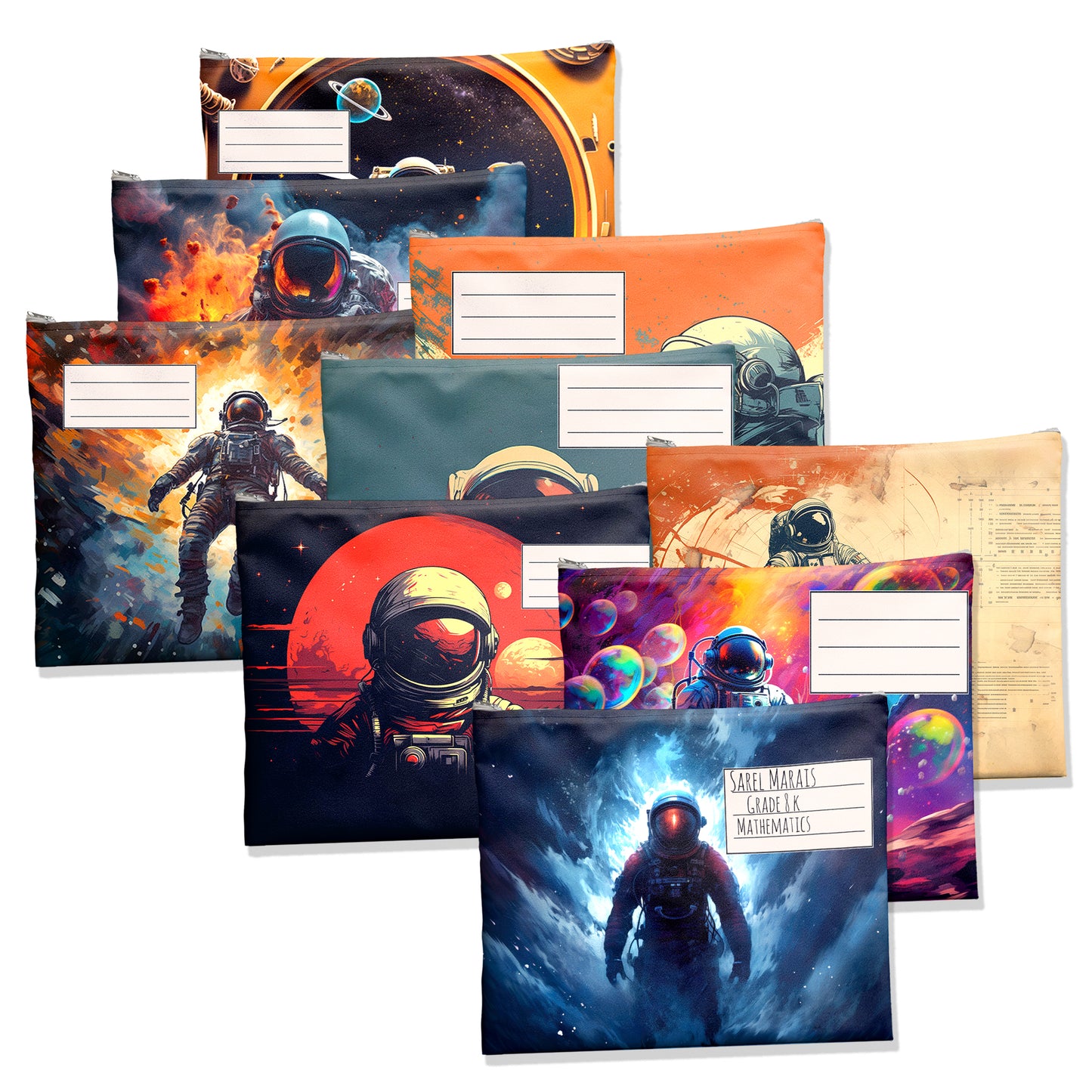 Subject-Savvy 9-Pack Book Bags - Astronaut