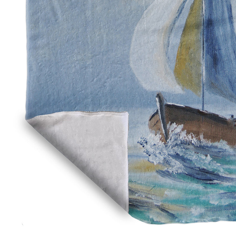 At Sea Light Weight Fleece Blanket By Wikus Hattingh