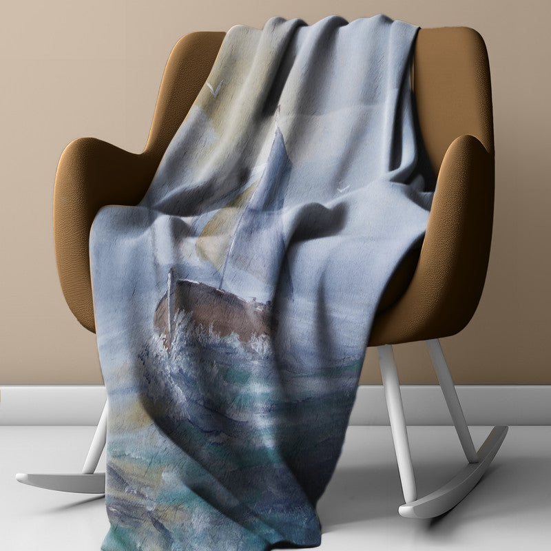 At Sea Light Weight Fleece Blanket By Wikus Hattingh