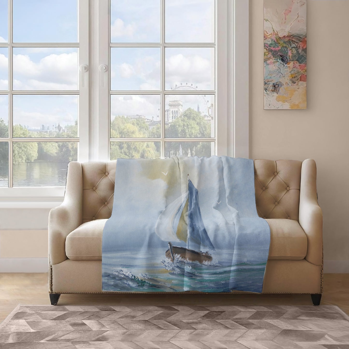 At Sea Light Weight Fleece Blanket By Wikus Hattingh