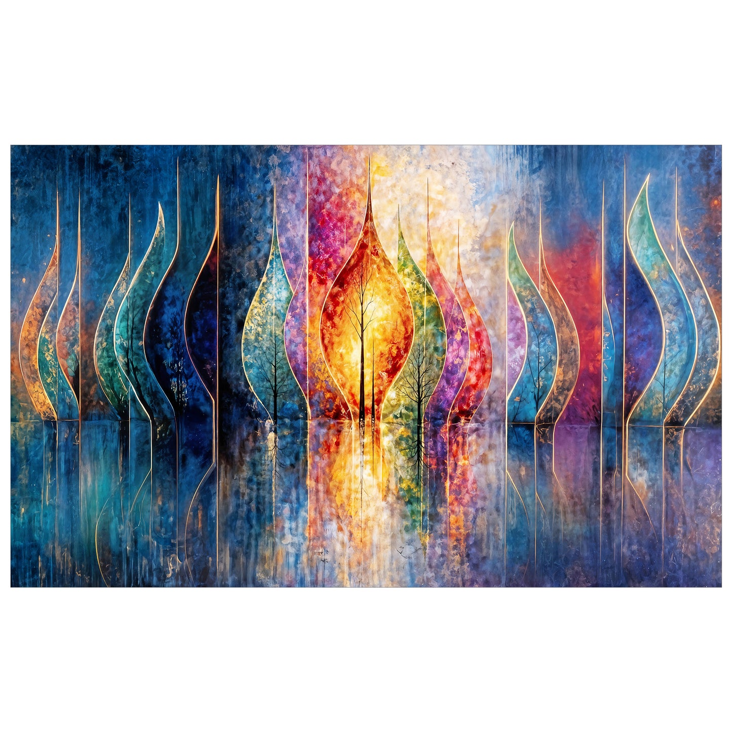 Aura Echoes Rectangle Tablecloth