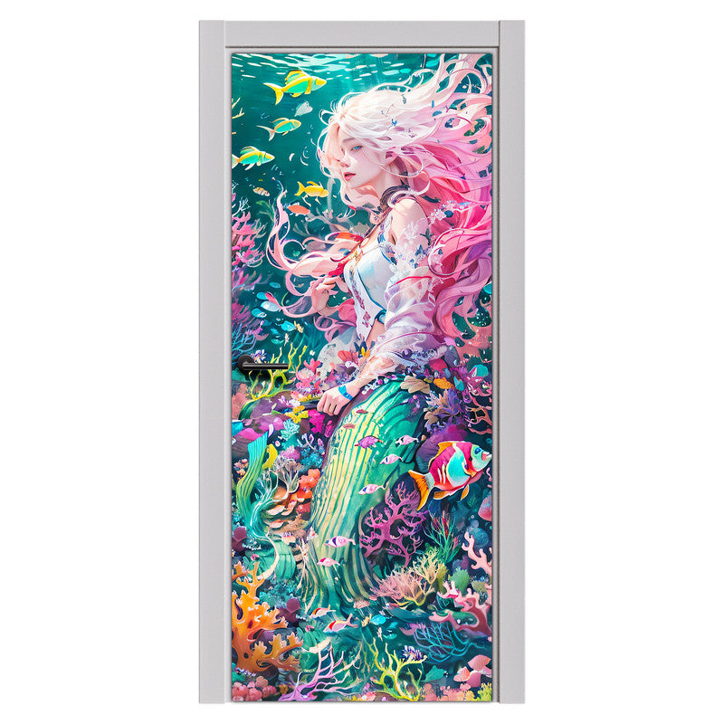 Aurora Mermaid Door Decoupage