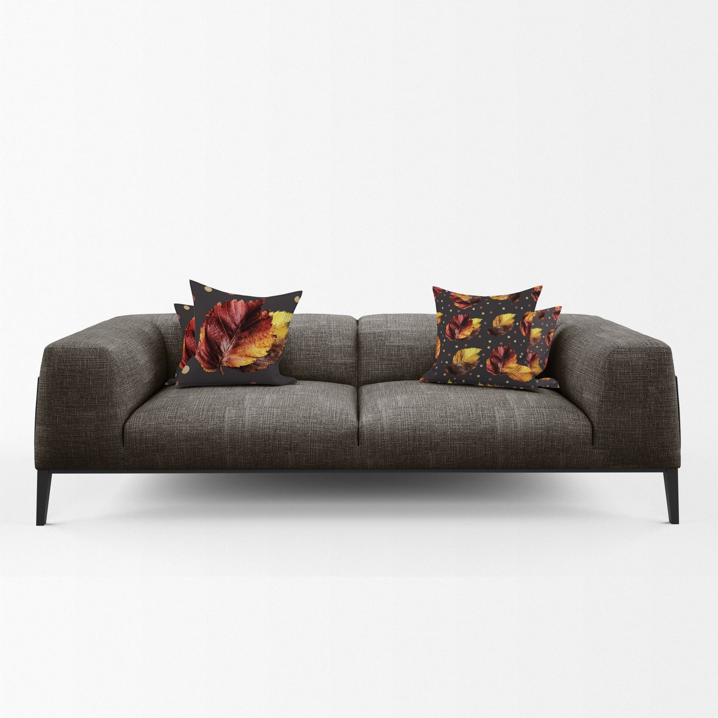 Autumn Leaves and Dots Luxury Scatter Covers (Set of 4)