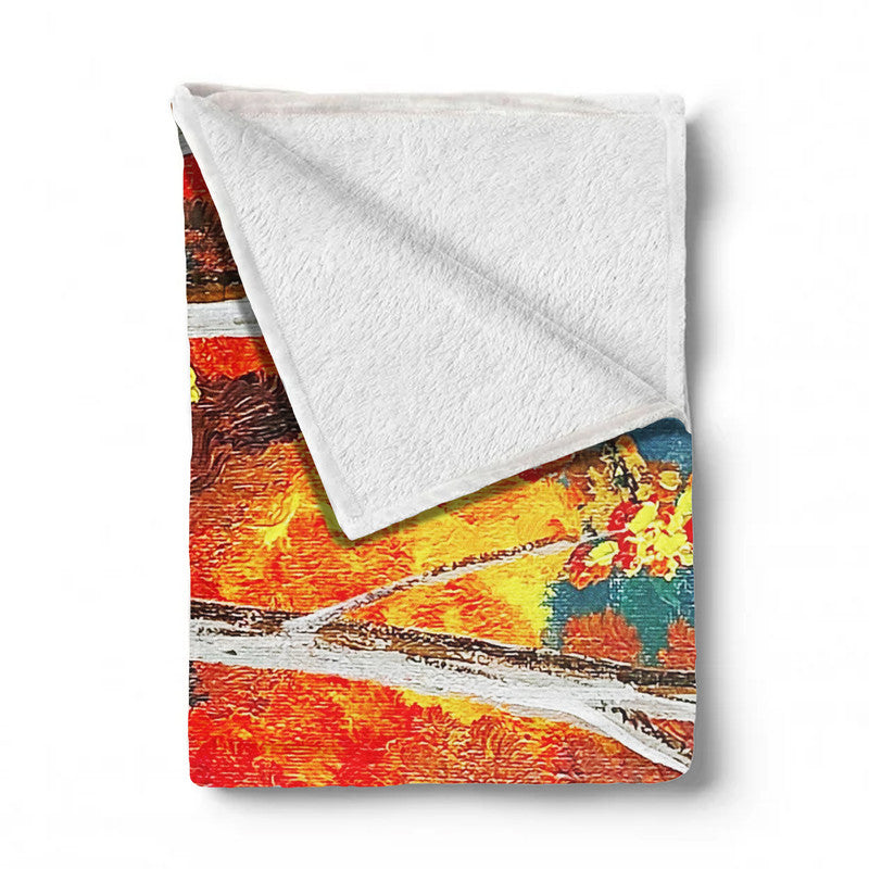 Autumn Canopy Light Weight Fleece Blanket by Wikus Hattingh