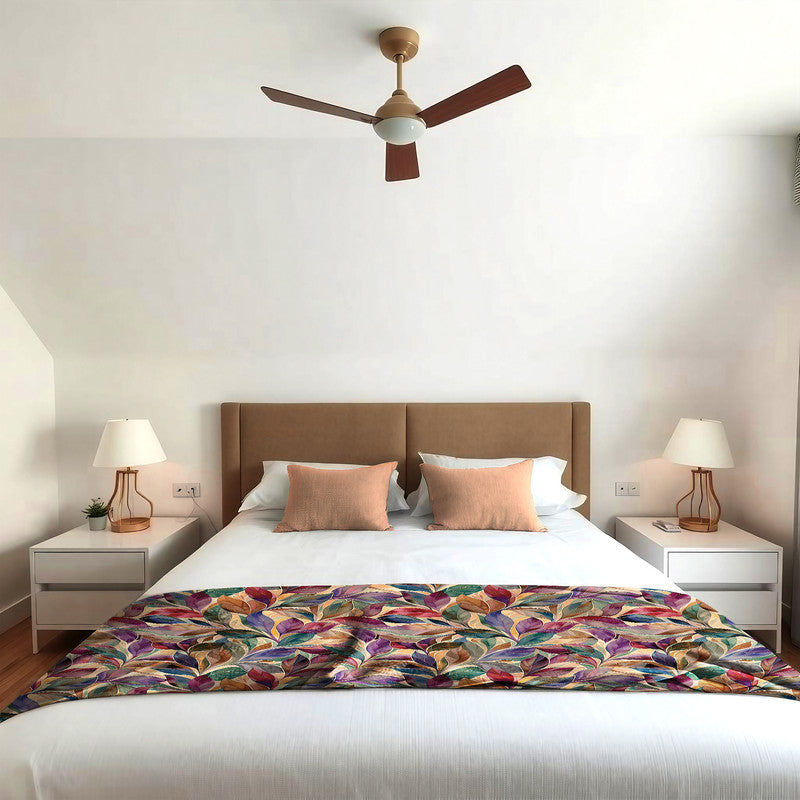 Autumn Leaves Light Bed Throw