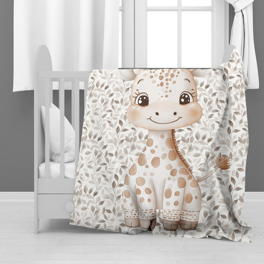 Autumn Baby Giraffe Baby Fleece Blanket by Mark van Vuuren