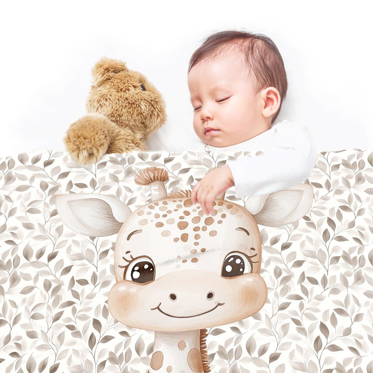 Autumn Baby Giraffe Baby Fleece Blanket by Mark van Vuuren