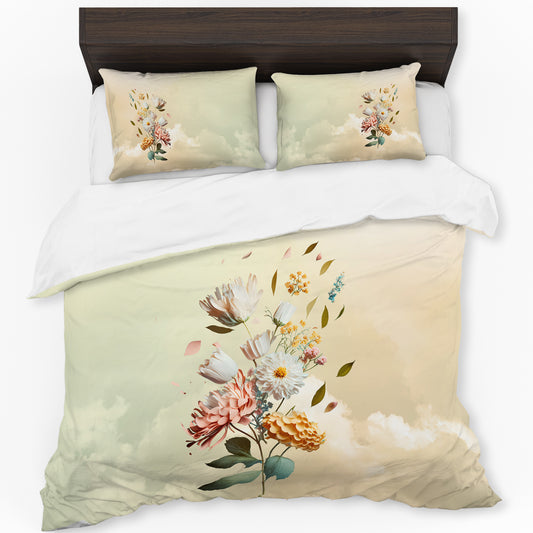 Autumn Glory Flowers Duvet Cover Set