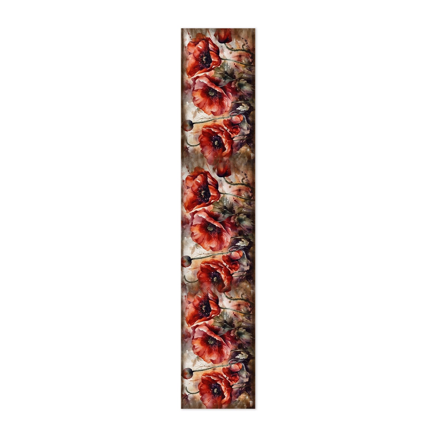 Autumn Poppies Table Runner
