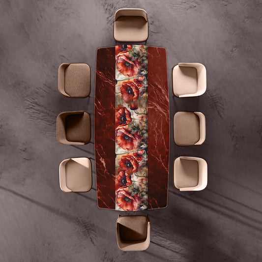 Autumn Poppies Table Runner