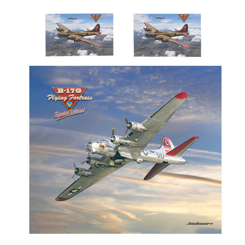 B 7 Special Delivery Duvet Cover Set by Larry Grossman