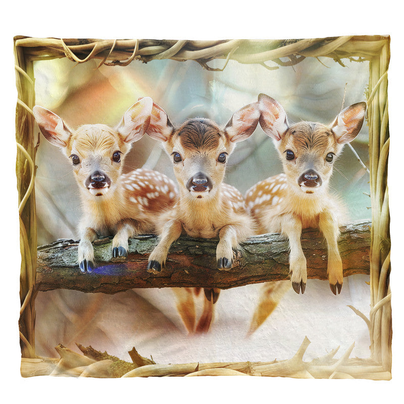 Baby Deer Light Weight Fleece Blanket