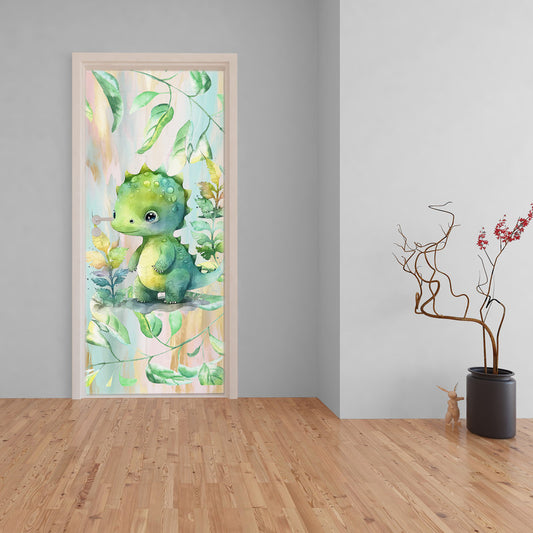 Baby Dinosaur Door Decoupage