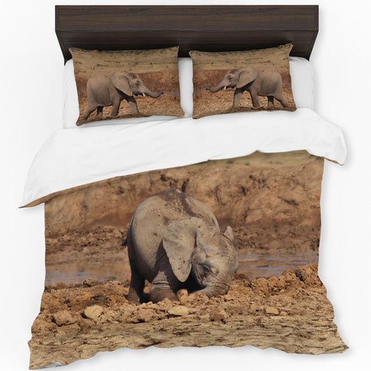 Baby Ellie in Mud Duvet Cover Set by Annette Heymans